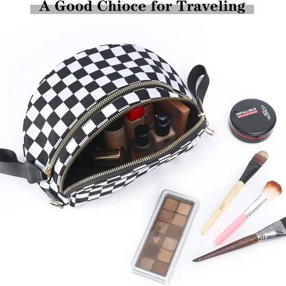 Checkered Crossbody Bags Bum Bag for Women Large Sling Bag Purse with Adjustable